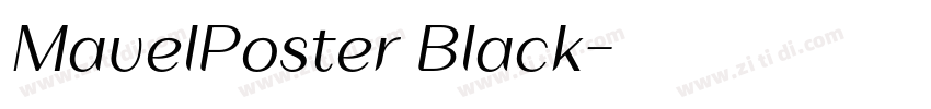MavelPoster Black字体转换
